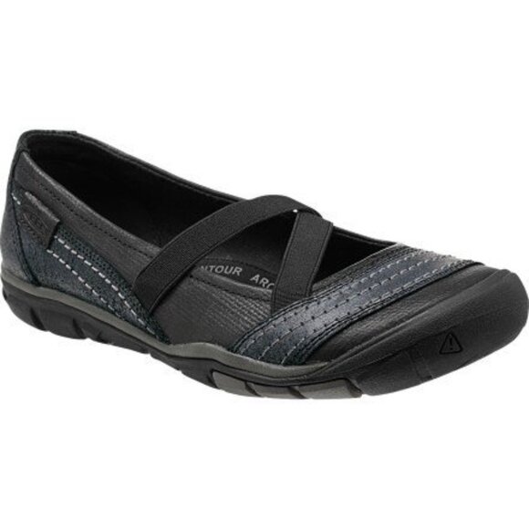 Keen Women's Black Rivington CNX 1012367 Criss Cross Leather Mary Jane Shoes 5.5 - Picture 1 of 7